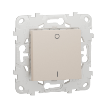 Schneider Electric Unica NEW Бежевый Выключатель 2-полюсный 1-клавишный, схема 2, 16 AX, 250 В, NU526244