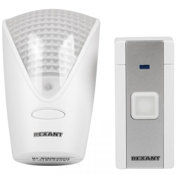 REXANT Звонок питание от розетки 220В со световой индикацией 36 мелодий 3 уровня громкости с кнопкой   RX-7 73-0070 73-0070