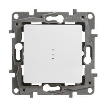 Legrand  Etika  Белый Выключатель механизм 1-клавишный с подсветкой 10АХ, 250В, винтовые зажимы 672203