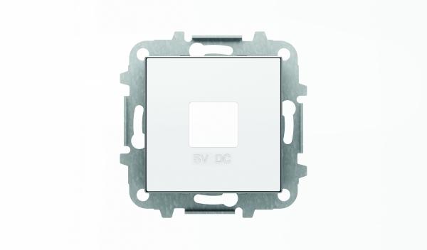 ABB Накладка для механизмов зарядного устройства USB, арт.8185, серия SKY, цвет альпийский белый /2CLA858500A1101/