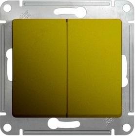 Schneider Electric Glossa Фисташковый Переключатель 2-клавишный схема6, 10AX, механизм IP20 скрытая установка GSL001065