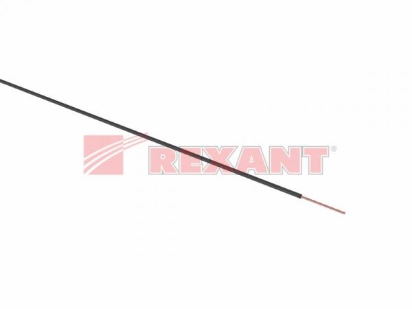 Провод ПГВА 1х0.75 мм² (бухта 100 м) черный REXANT 01-6506
