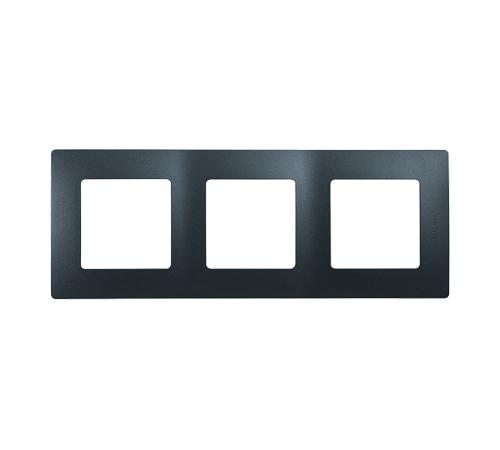 Legrand  Etika  Антрацит Рамка 3-местная 672583