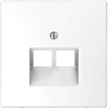 Schneider Electric  MERTEN  D-Life  Белый Лотос  Центральная Накладка для розетки 2-местной  RJ45 MTN4522-6035