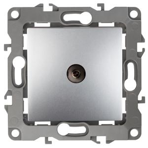 ЭРА  Эра12  Алюминий  Розетка ТВ 1-местная 12-3101-03 Б0014707