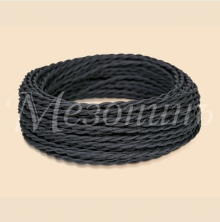 МезонинЪ Черный Провод витой ПВХ 2х2,5 GE70112-05 (кратно 10)