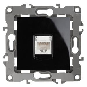 ЭРА  Эра12  Черный  Розетка информационная RJ45 12-3107-06 Б0014728