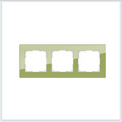 Werkel  Favorit Фисташковый Рамка 3-местная стекло WL01-Frame-03 a036589