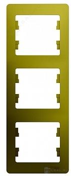 Schneider Electric Glossa Фисташковый Рамка 3-местная вертикальная IP20 скрытая установка GSL001007