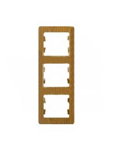 Schneider Electric Glossa Дерево Дуб Рамка 3-местная вертикальная IP20 скрытая установка GSL000507