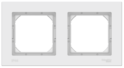 Schneider Electric AtlasDesign  AQUA Белый Рамка 2-местная IP44, ATN440102
