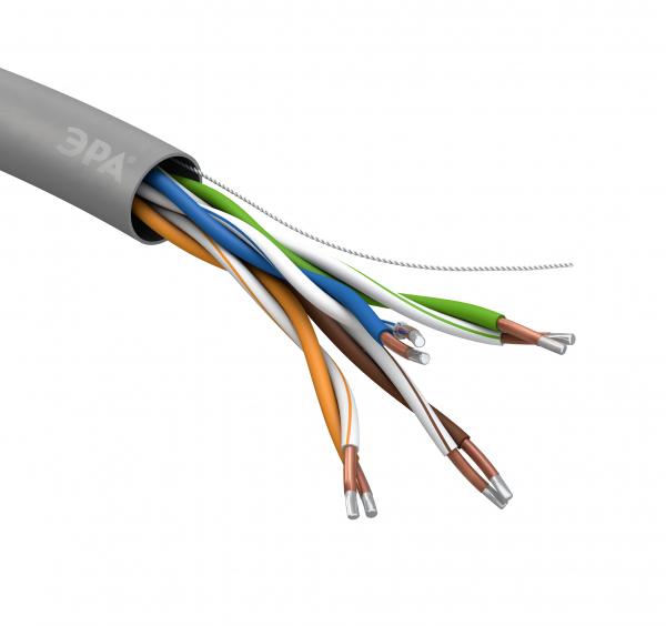 U/UTP 4x2x24 AWG Cat5e CCA PVC 50 м SIMPLE кабель витая пара ЭРА