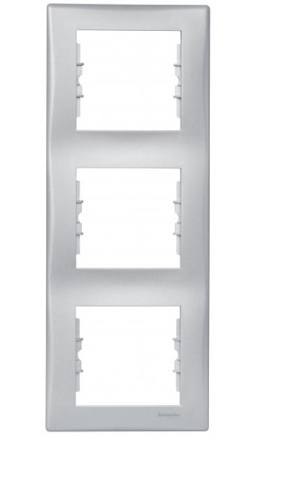 Schneider Electric Sedna Алюминий Рамка 3-местная вертикальная SDN5801360