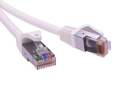 Патч-корд экранированный CAT5E F/UTP 4х2, LSZH, белый, 1.5м