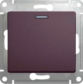 Schneider Electric Glossa Сиреневый Туман Переключатель 1-клавишный с подсветкой,схема 6а, 10AX, механизм IP20 скрытая установка GSL001463