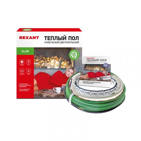 Теплый пол RNB-130-1500 (1500Вт/130м/ S обогрева, м2: 9,0-12,5) (двух жильный) REXANT 51-0507-3