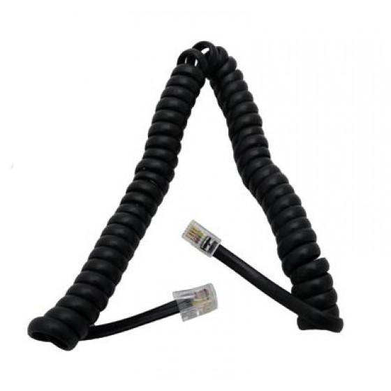Телефонный шнур витой, трубочный ,2 м, черный REXANT 18-2023