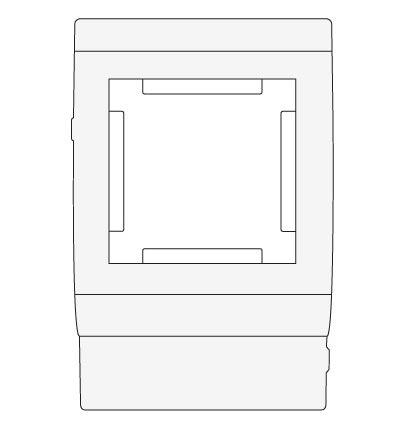 DKC  In-liner Classic PDA-45N  Рамка-суппорт  Белый  45x45 мм  ширина 80 мм  под 2 модуля  00513