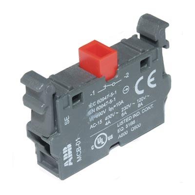 Контактный блок ABB MCB-01 для фронтального монтажа 1НЗ/1SFA611610R1010/