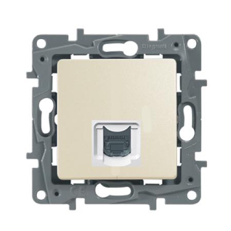 Legrand  Etika  Слоновая Кость Розетка механизм телефонная RJ11 672340