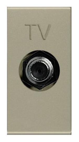 ABB  Zenit  Шампань Розетка TV 1-местная с накладкой 1-модуль N2150 CV/2CLA215000N1901/