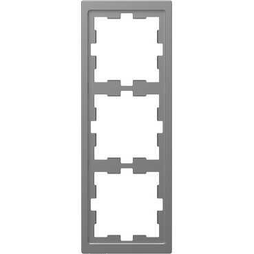 Schneider Electric  MERTEN  D-Life  Нержавеющая Сталь  Рамка 3-местная MTN4030-6536