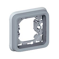 Legrand   Plexo Серый  Рамка с суппортом 1-местная для встроенного  монтажа IP55 069681