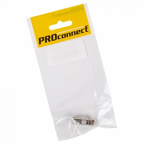 Переходник антенный, (штекер F - гнездо TV), (1шт.) (пакет)  PROconnect 05-4362-4-7