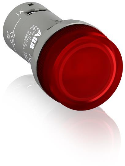 Лампа ABB CL2-520R красная со встроенным светодиодом 220В DC /1SFA619403R5201