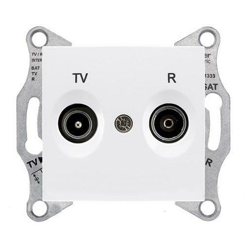 Schneider Electric Sedna  Белый Розетка механизм TV/R оконечная 1dB IP20 скрытая установка SDN3301621