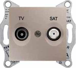 Schneider Electric Sedna Титан Розетка механизм TV/SAT проходной 8dB IP20 скрытая установка SDN3401268