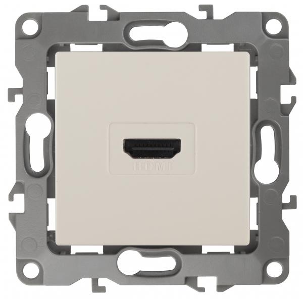 ЭРА  Эра12  Слоновая Кость  Розетка HDMI,  12-3114-02