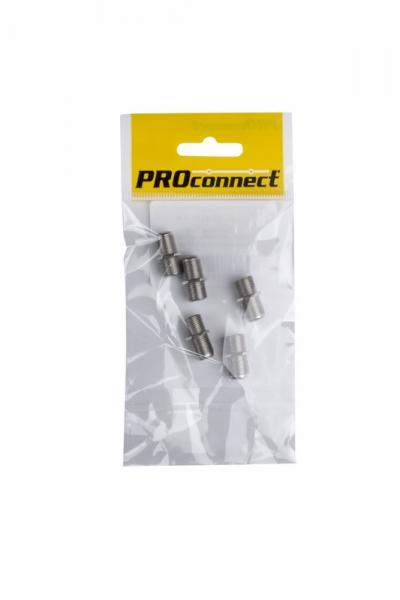 Переходник антенный, (гнездо F - гнездо F), бочка, (5шт.) (пакет)  PROconnect 05-4201-6-9