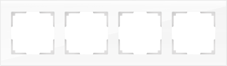 Werkel  Favorit  Белый Рамка 4-местная стекло WL01-Frame-04 a030822