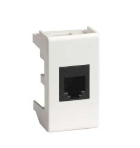 DKC  VIVA Розетка компьютерная RJ45 кат.6A (8P8C, Hyperline, Dual IDC: 110&Krone) белая, 1 модуль