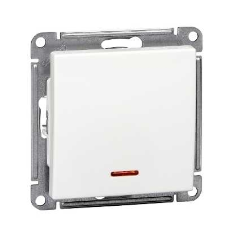 Schneider Electric  Wessen59  Белый Выключатель 1-клавишный с подсветкой 10АХ, механизм VS110-153-1-86 W59