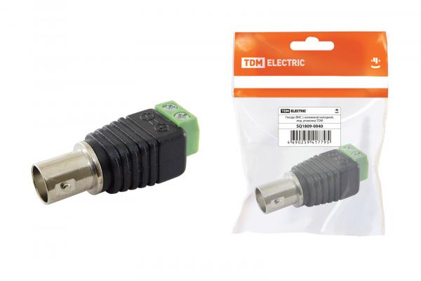 Гнездо BNC с клеммной колодкой, индивидуальная упаковка TDM