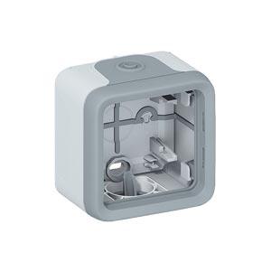 Legrand   Plexo Серый  Короб открытая установка с рамкой 1-местный IP55 69651