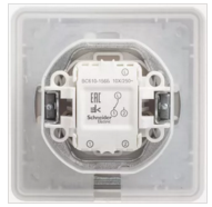 Schneider Electric  Wessen59  Белый  Переключатель 1-клавишный в сборе AQUA  10АХ, IP44 VS610-156B-18