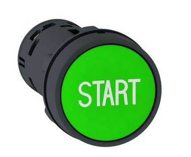 Кнопка 22мм зеленая с возвратом 1НО "START" Schneider Electric XB7NA3133
