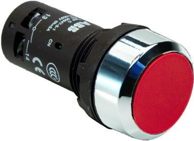 Кнопка ABB CP1-30R-11 красная без фиксации1НО+1НЗ /1SFA619100R3071/