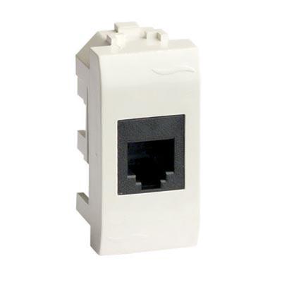 DKC  BRAVA Розетка  Белый  компьютерная RJ-45, кат. 5E (разъем AMP), 1 модуль  76646B