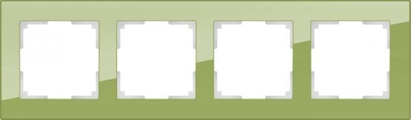 Werkel  Favorit Фисташковый Рамка 4-местная стекло WL01-Frame-04 a036590