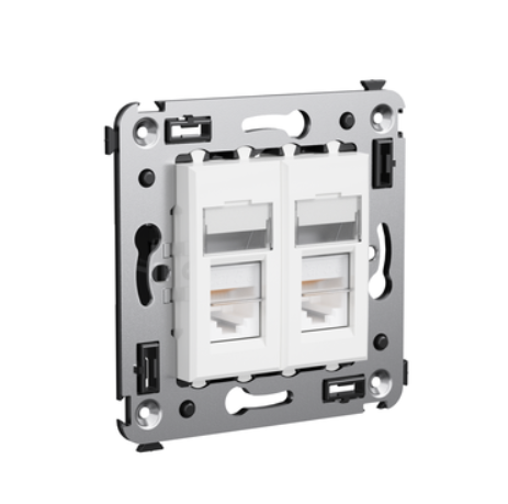 DKC  Avanti С/У Белый Облако  Розетка RJ-45 , 5e 2-местная 4400464